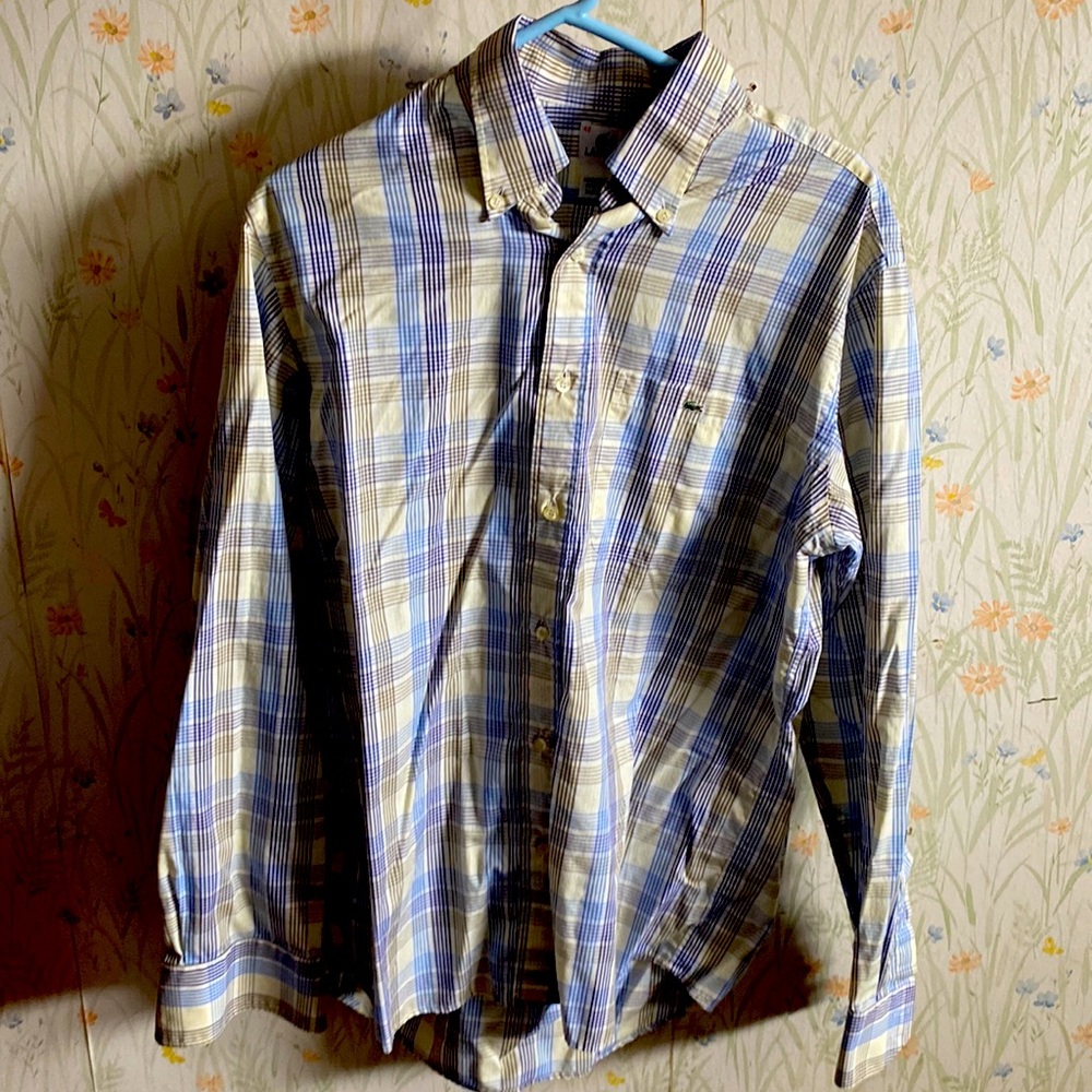 Lacoste long sleeve mens dress shirt
